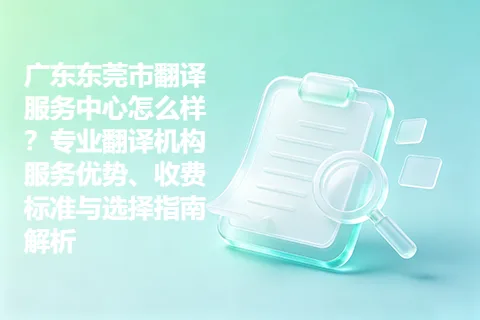 广东东莞市翻译服务中心怎么样？专业翻译机构服务优势、收费标准与选择指南解析
