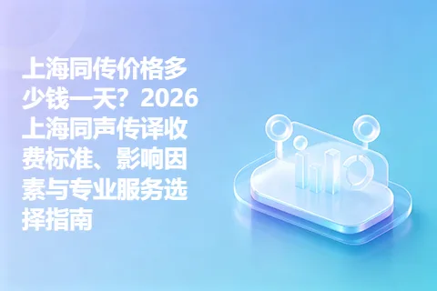 上海同传价格多少钱一天？2026上海同声传译收费标准、影响因素与专业服务选择指南
