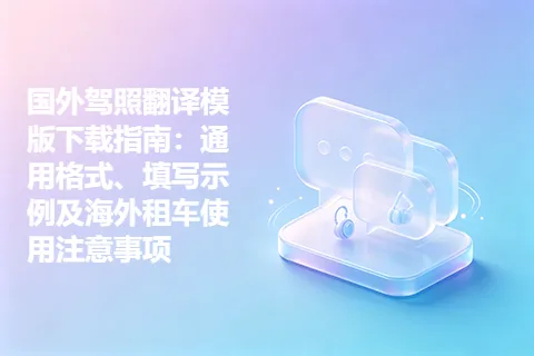 国外驾照翻译模版下载指南：通用格式、填写示例及海外租车使用注意事项
