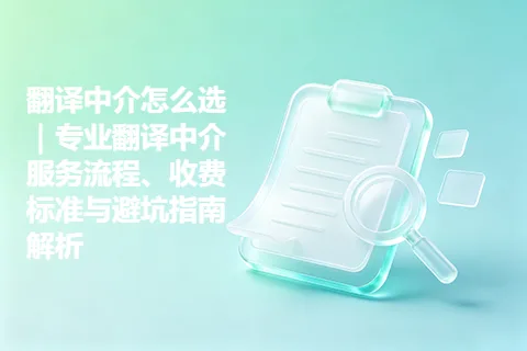 翻译中介怎么选｜专业翻译中介服务流程、收费标准与避坑指南解析