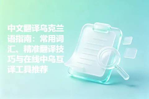 中文翻译乌克兰语指南：常用词汇、精准翻译技巧与在线中乌互译工具推荐