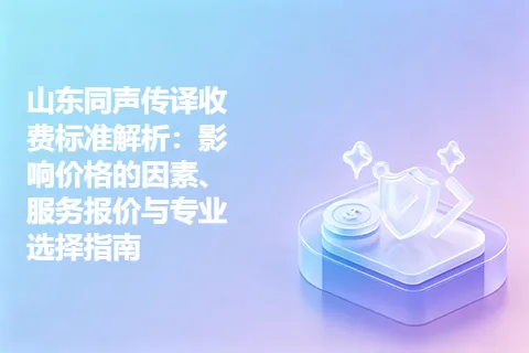 山东同声传译收费标准解析：影响价格的因素、服务报价与专业选择指南