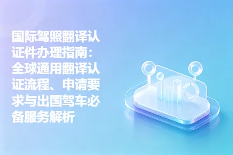 国际驾照翻译认证件办理指南：全球通用翻译认证流程、申请要求与出国驾车必备服务解析