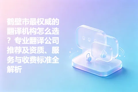鹤壁市最权威的翻译机构怎么选？专业翻译公司推荐及资质、服务与收费标准全解析