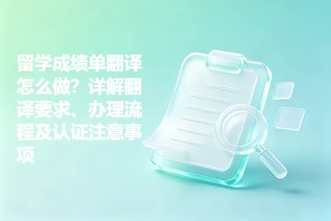 留学成绩单翻译怎么做？详解翻译要求、办理流程及认证注意事项