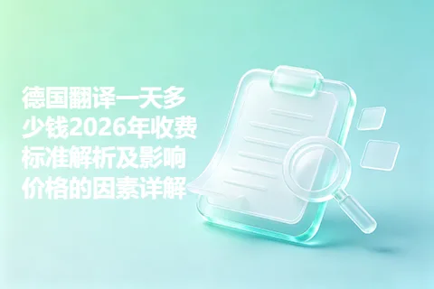 德国翻译一天多少钱2026年收费标准解析及影响价格的因素详解