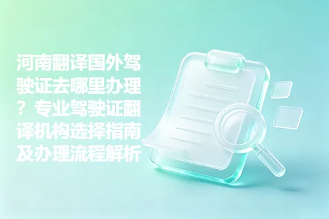 河南翻译国外驾驶证去哪里办理？专业驾驶证翻译机构选择指南及办理流程解析