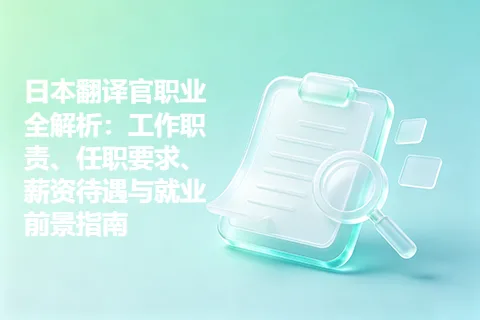 日本翻译官职业全解析：工作职责、任职要求、薪资待遇与就业前景指南