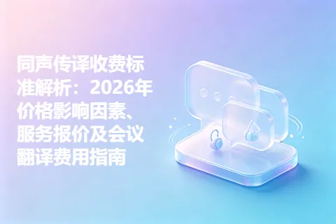 同声传译收费标准解析：2026年价格影响因素、服务报价及会议翻译费用指南