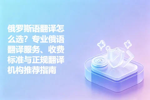 俄罗斯语翻译怎么选？专业俄语翻译服务、收费标准与正规翻译机构推荐指南