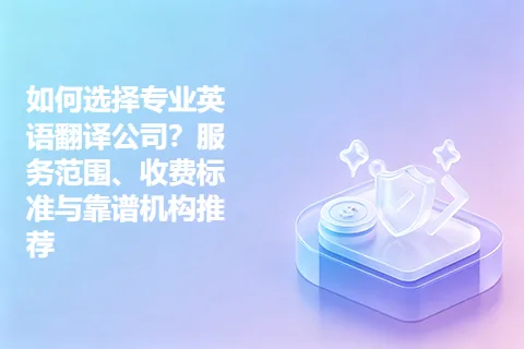 如何选择专业英语翻译公司？服务范围、收费标准与靠谱机构推荐