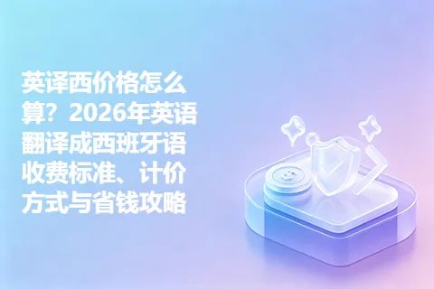 英译西价格怎么算？2026年英语翻译成西班牙语收费标准、计价方式与省钱攻略