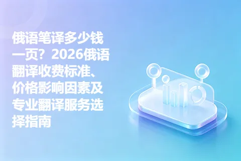 俄语笔译多少钱一页？2026俄语翻译收费标准、价格影响因素及专业翻译服务选择指南