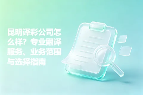 昆明译彩公司怎么样？专业翻译服务、业务范围与选择指南