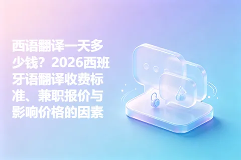 西语翻译一天多少钱？2026西班牙语翻译收费标准、兼职报价与影响价格的因素