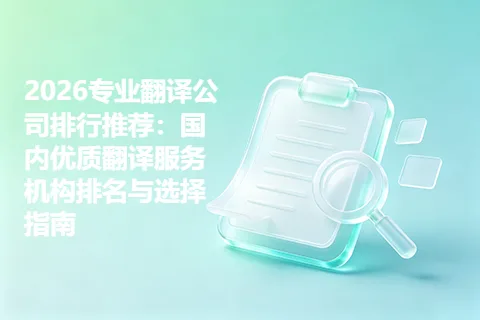 2026专业翻译公司排行推荐：国内优质翻译服务机构排名与选择指南