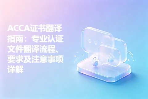ACCA证书翻译指南：专业认证文件翻译流程、要求及注意事项详解