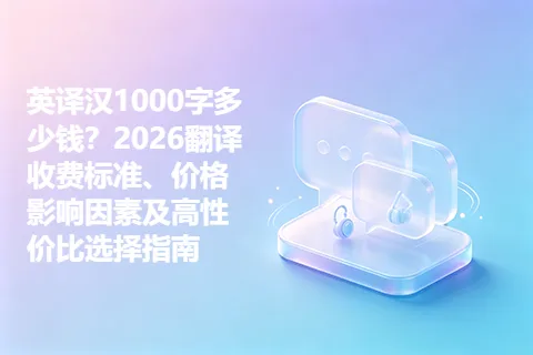 英译汉1000字多少钱？2026翻译收费标准、价格影响因素及高性价比选择指南