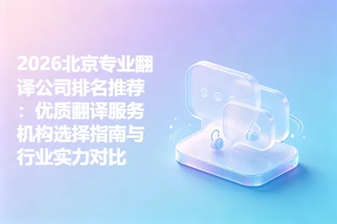 2026北京专业翻译公司排名推荐：优质翻译服务机构选择指南与行业实力对比