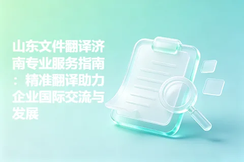 山东文件翻译济南专业服务指南:精准翻译助力企业国际交流与发展