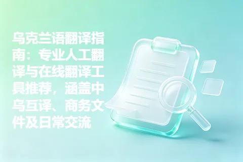 乌克兰语翻译指南：专业人工翻译与在线翻译工具推荐，涵盖中乌互译、商务文件及日常交流