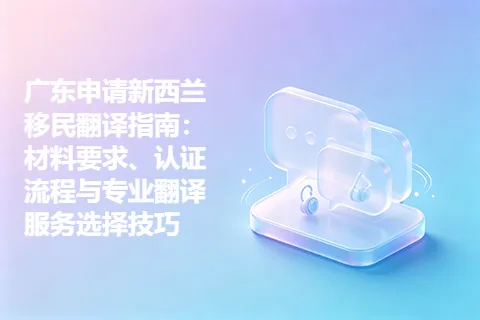广东申请新西兰移民翻译指南：材料要求、认证流程与专业翻译服务选择技巧