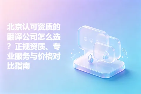 北京认可资质的翻译公司怎么选？正规资质、专业服务与价格对比指南