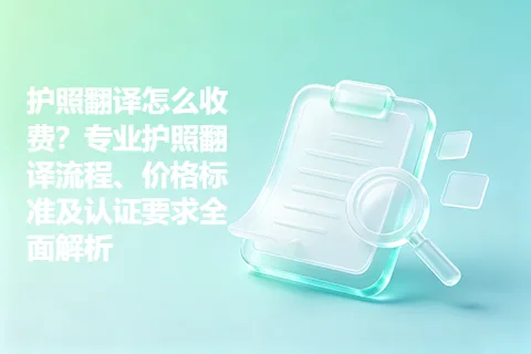 护照翻译怎么收费?专业护照翻译流程、价格标准及认证要求全面解析