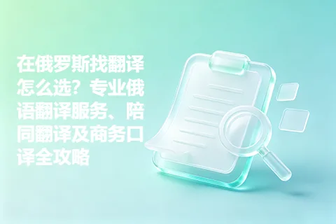 在俄罗斯找翻译怎么选？专业俄语翻译服务、陪同翻译及商务口译全攻略