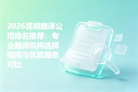 2026昆明翻译公司排名推荐：专业翻译机构选择指南与优质服务对比