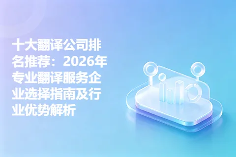 十大翻译公司排名推荐：2026年专业翻译服务企业选择指南及行业优势解析