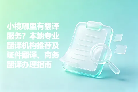 小榄哪里有翻译服务?本地专业翻译机构推荐及证件翻译、商务翻译办理指南