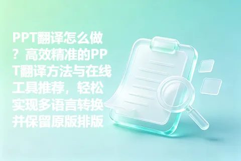 PPT翻译怎么做?高效精准的PPT翻译方法与在线工具推荐,轻松实现多语言转换并保留原版排版