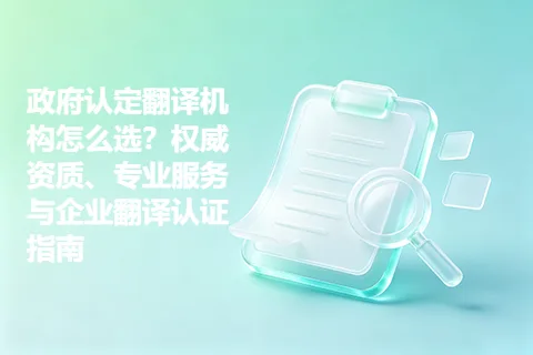政府认定翻译机构怎么选？权威资质、专业服务与企业翻译认证指南