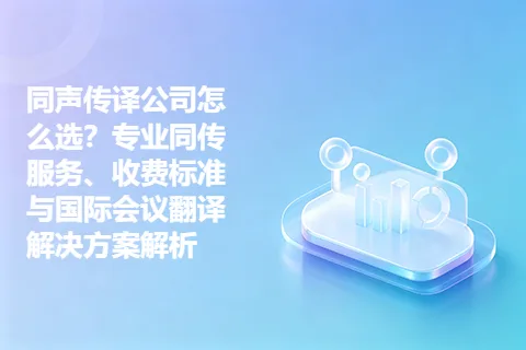 同声传译公司怎么选？专业同传服务、收费标准与国际会议翻译解决方案解析