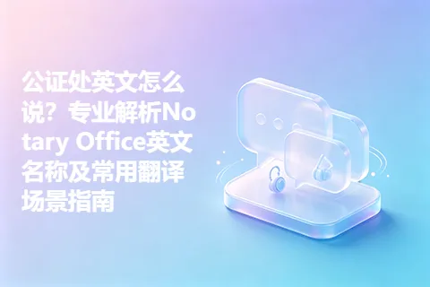 公证处英文怎么说？专业解析Notary Office英文名称及常用翻译场景指南