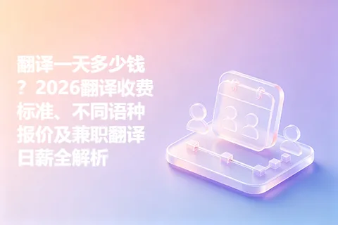 翻译一天多少钱？2026翻译收费标准、不同语种报价及兼职翻译日薪全解析