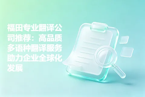 福田专业翻译公司推荐：高品质多语种翻译服务助力企业全球化发展
