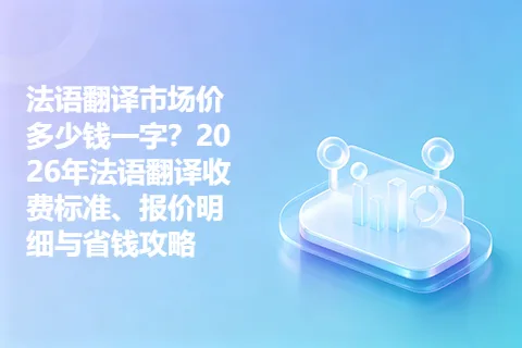 法语翻译市场价多少钱一字？2026年法语翻译收费标准、报价明细与省钱攻略