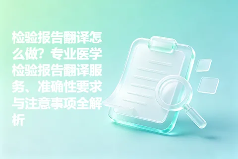 检验报告翻译怎么做？专业医学检验报告翻译服务、准确性要求与注意事项全解析