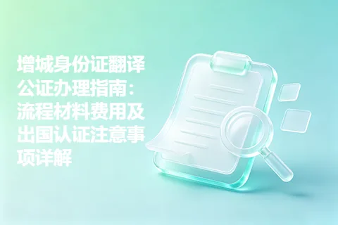 增城身份证翻译公证办理指南：流程材料费用及出国认证注意事项详解