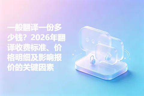 一般翻译一份多少钱？2026年翻译收费标准、价格明细及影响报价的关键因素