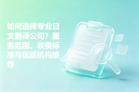 如何选择专业日文翻译公司？服务范围、收费标准与优质机构推荐