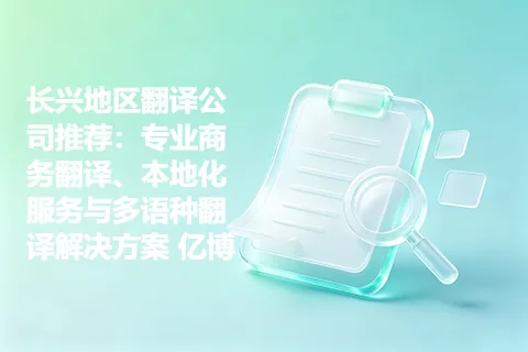 长兴地区翻译公司推荐：专业商务翻译、本地化服务与多语种翻译解决方案 亿博