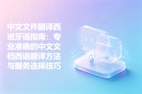 中文文件翻译西班牙语指南：专业准确的中文文档西语翻译方法与服务选择技巧