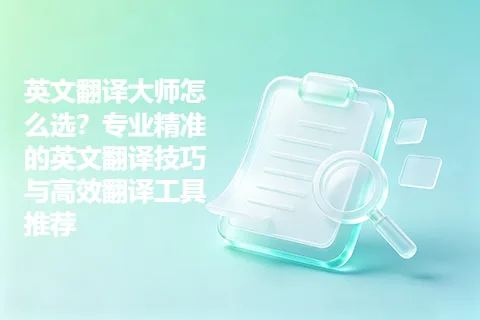 英文翻译大师怎么选？专业精准的英文翻译技巧与高效翻译工具推荐