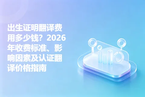 出生证明翻译费用多少钱？2026年收费标准、影响因素及认证翻译价格指南