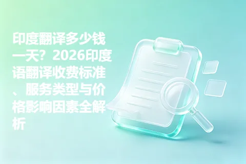 印度翻译多少钱一天？2026印度语翻译收费标准、服务类型与价格影响因素全解析