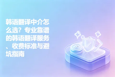 韩语翻译中介怎么选？专业靠谱的韩语翻译服务、收费标准与避坑指南