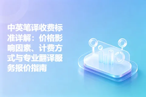 中英笔译收费标准详解：价格影响因素、计费方式与专业翻译服务报价指南